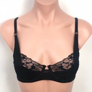 La Perla ballade pizzo underwire black lace bra